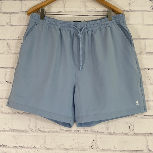 Todd Snyder Other - Todd Snyder Swim Trunks Men's Size Large Elastic Waist 5" Inseam Beach Blue NWT